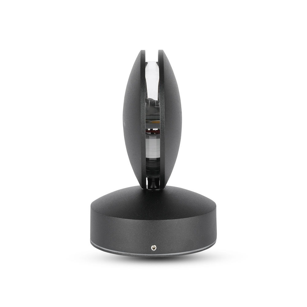 7W corpo nero per parete Bianco caldo IP65 img 2