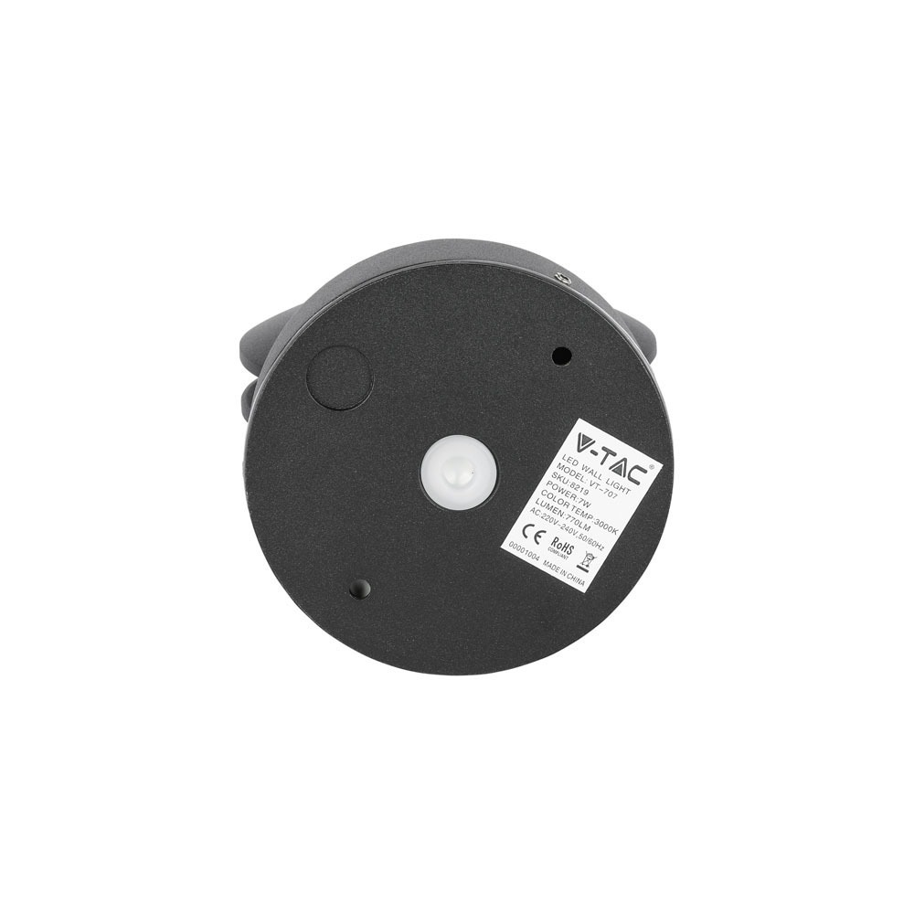 7W corpo nero per parete Bianco caldo IP65 img 3