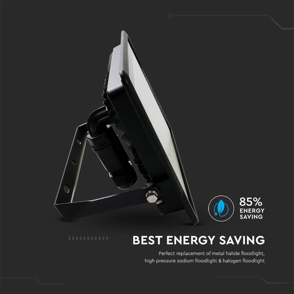 50W LED Floodlight SAMSUNG CHIP Black Body 4000K img 1