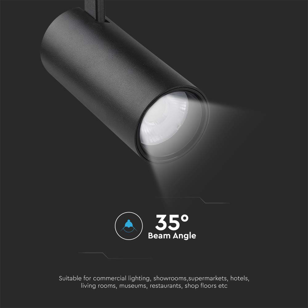 Faretto LED COB da Binario 30W Colore Nero 3in1 img 3