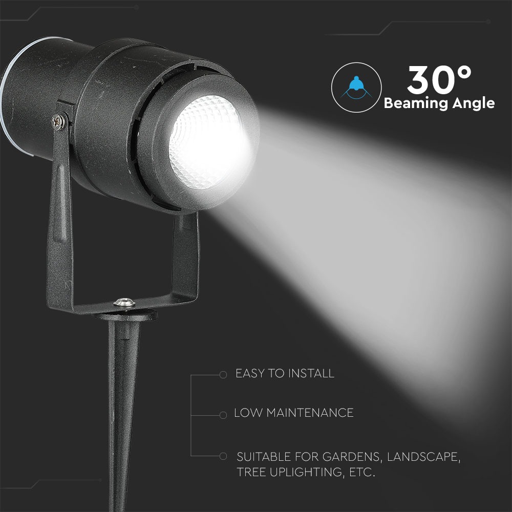 12W LED picchetto per Giardino Corpo Nero Green img 3