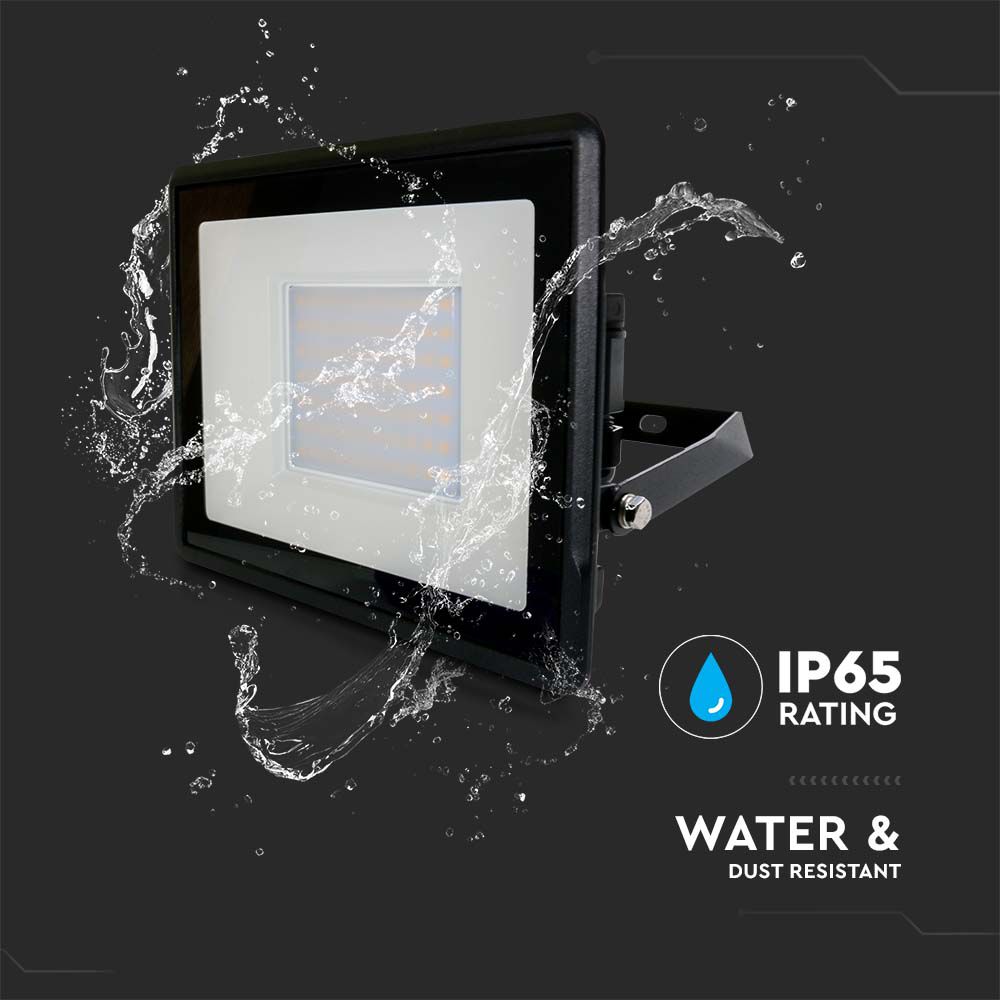 50W LED Floodlight SAMSUNG CHIP Black Body 4000K img 4