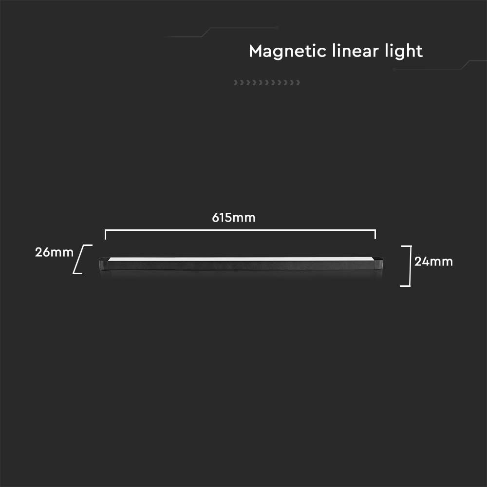 22W LED Slim Magnetic Track Light Flood Light 4000K Black Body