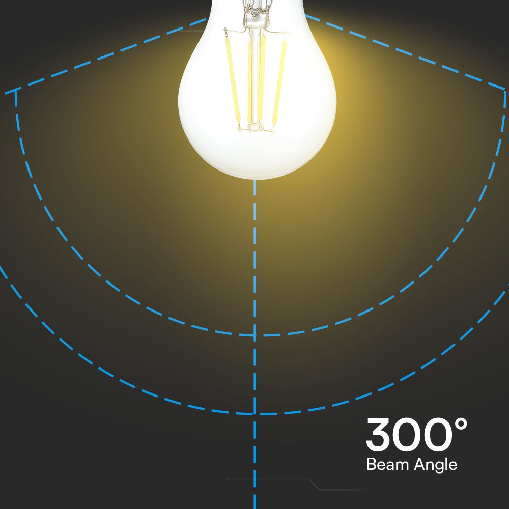 LED Bulb - 4W Filament E27 A60 Clear Cover 6400K img 1