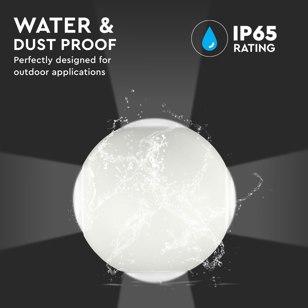 4W LED Wall Light Corpo Bianco Rotondo 3000K IP65 img 1