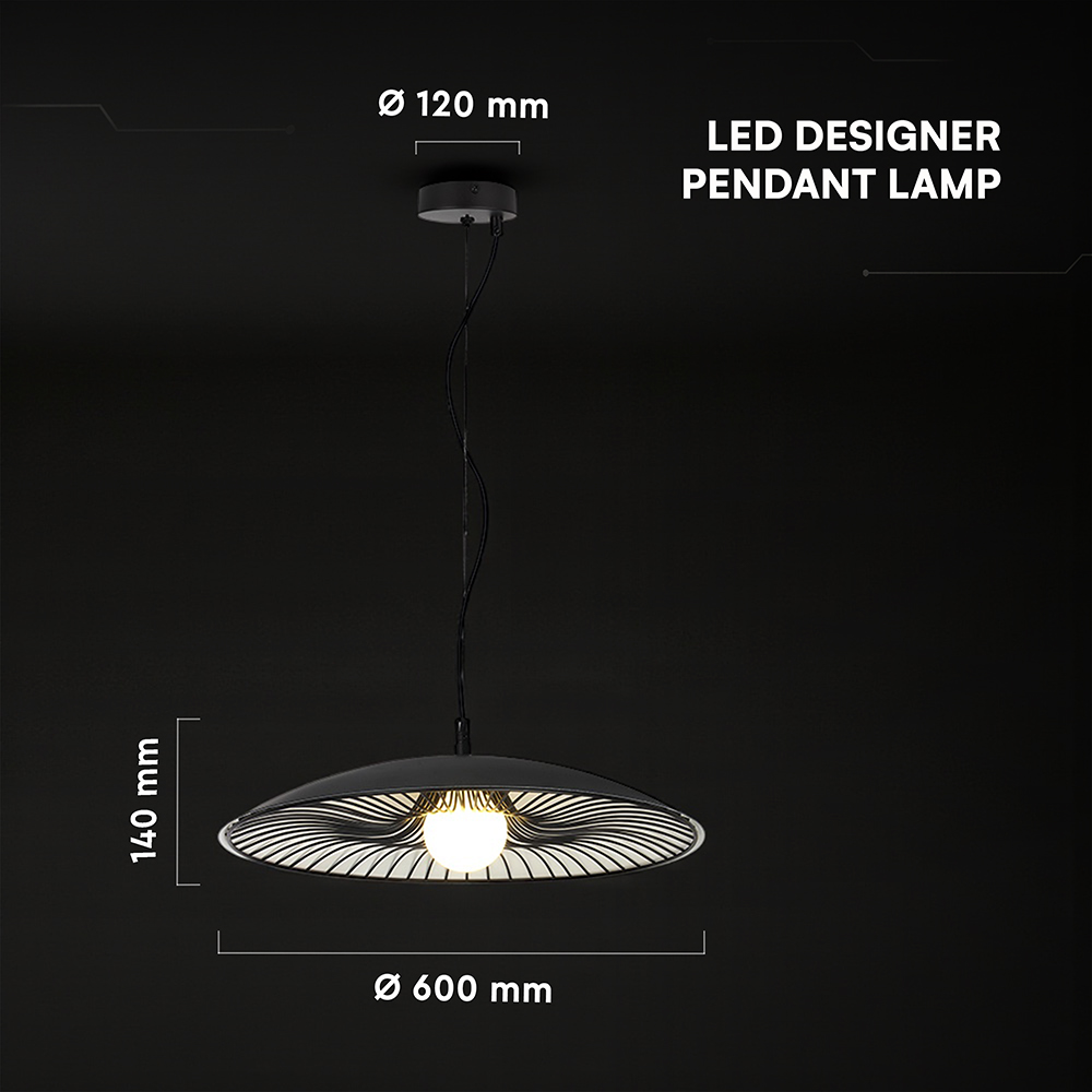 G9 Decorative Hanging Lamp (D600*H90mm) Black+White