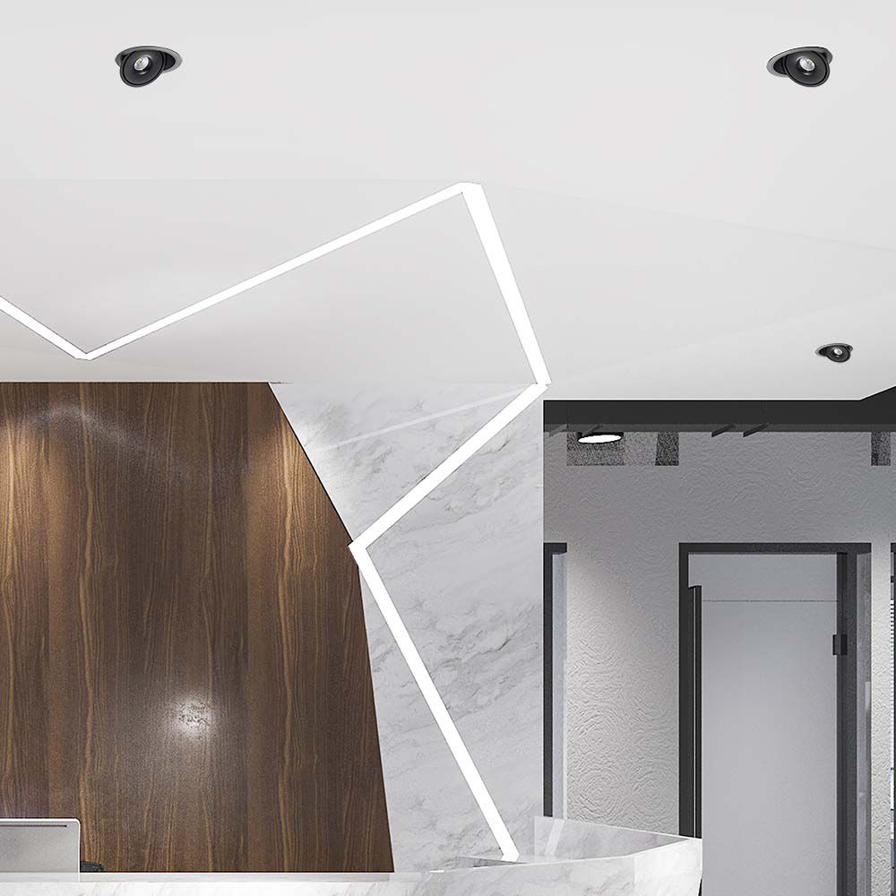 20W LED COB Downlight 3IN1 Black Body