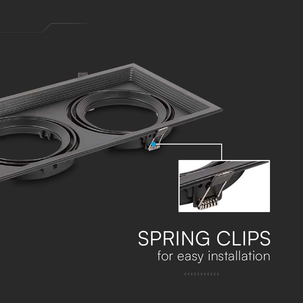 3 x AR111 Fitting Nero img 1