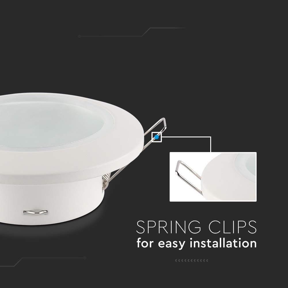 GU10 Fitting Round White img 1