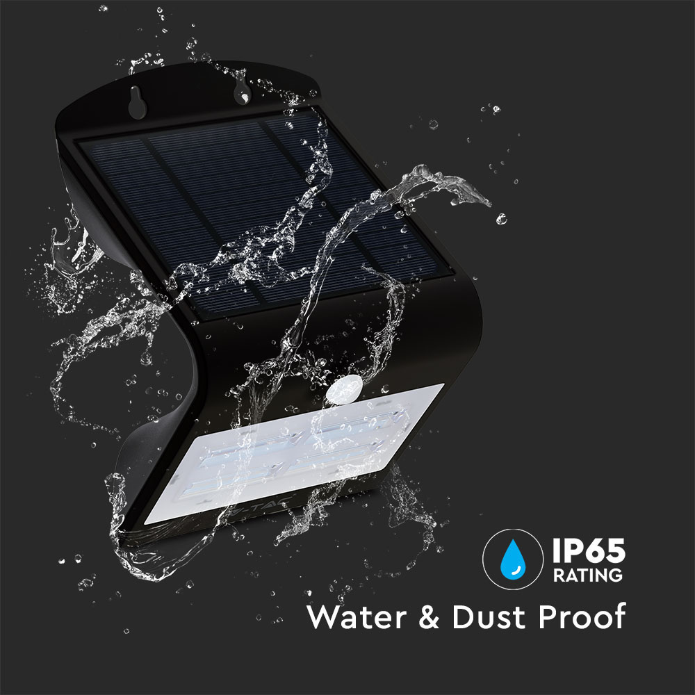 3W LED Faretto Solare 3000K+4000K Corpo Nero img 4