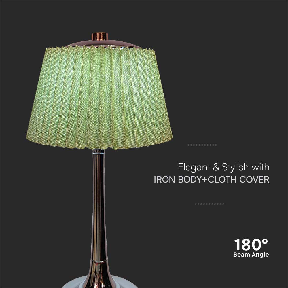 1.5W LED Table Lamp 3000K Chrome + Pale Green