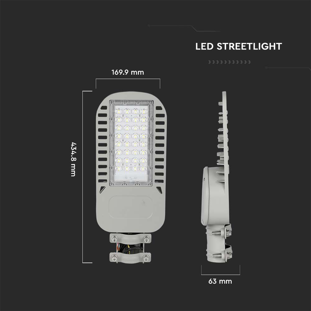 LED Street Light SAMSUNG CHIP 5 Years Warranty - 50W SLIM 4000K 135LM/W