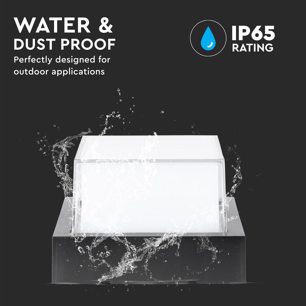 12W LED Wall Black Square 4000K img 1