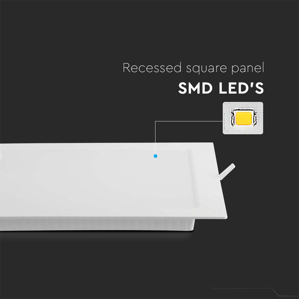 18W LED Backlit Recessed Panel - Square 3000K