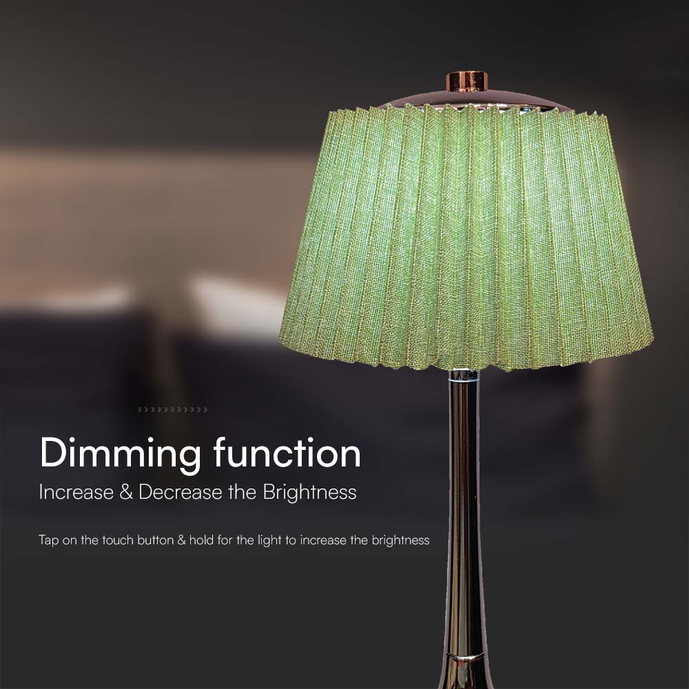 1.5W LED Table Lamp 3000K Chrome + Pale Green img 1