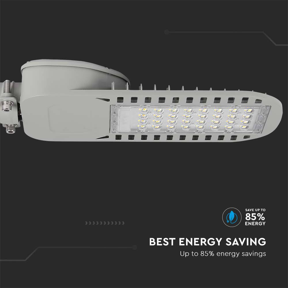 LED Street Light SAMSUNG CHIP 5 Years Warranty - 50W SLIM 4000K 135LM/W img 3