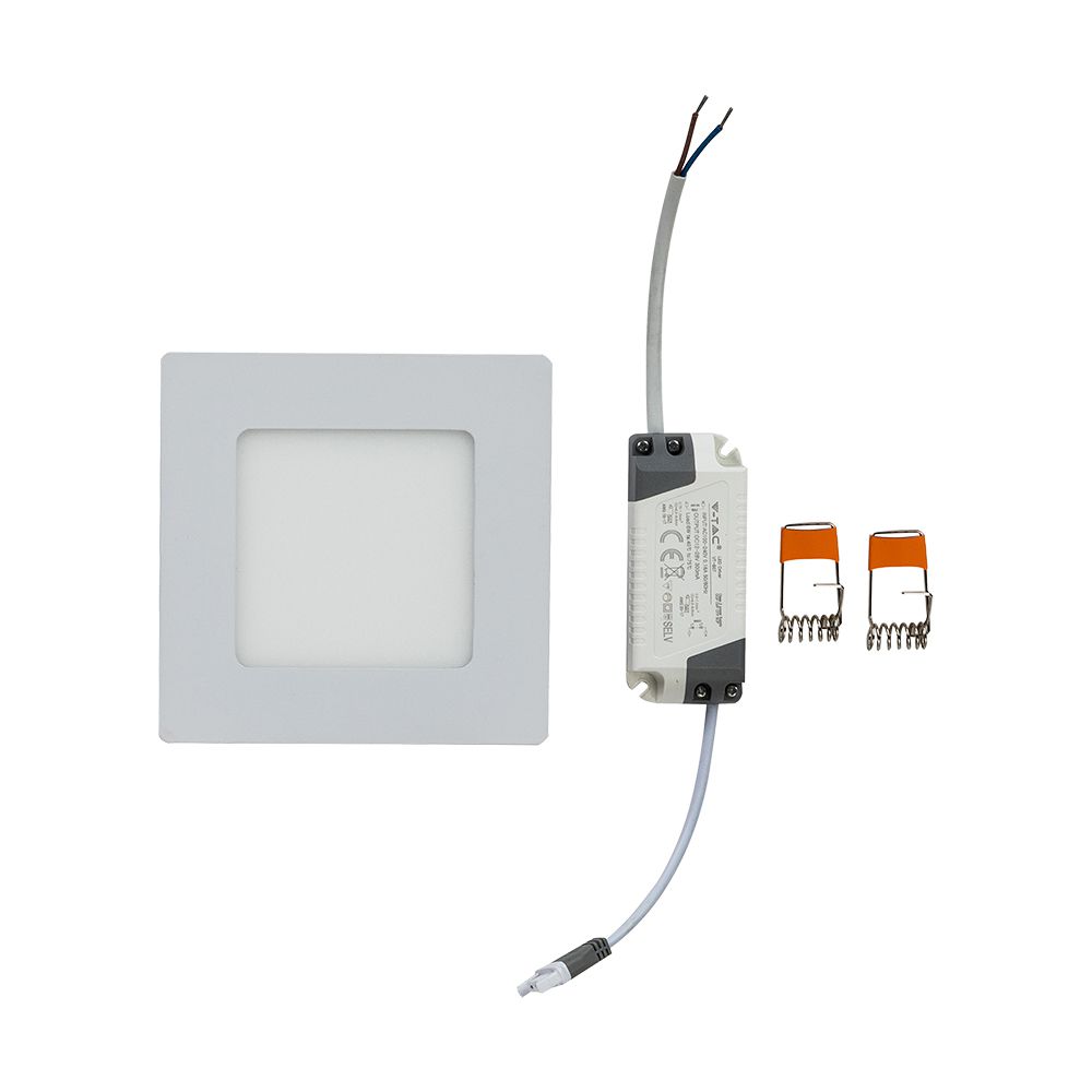 6W Pannello LED Premium Quadrato Bianco caldo img 1