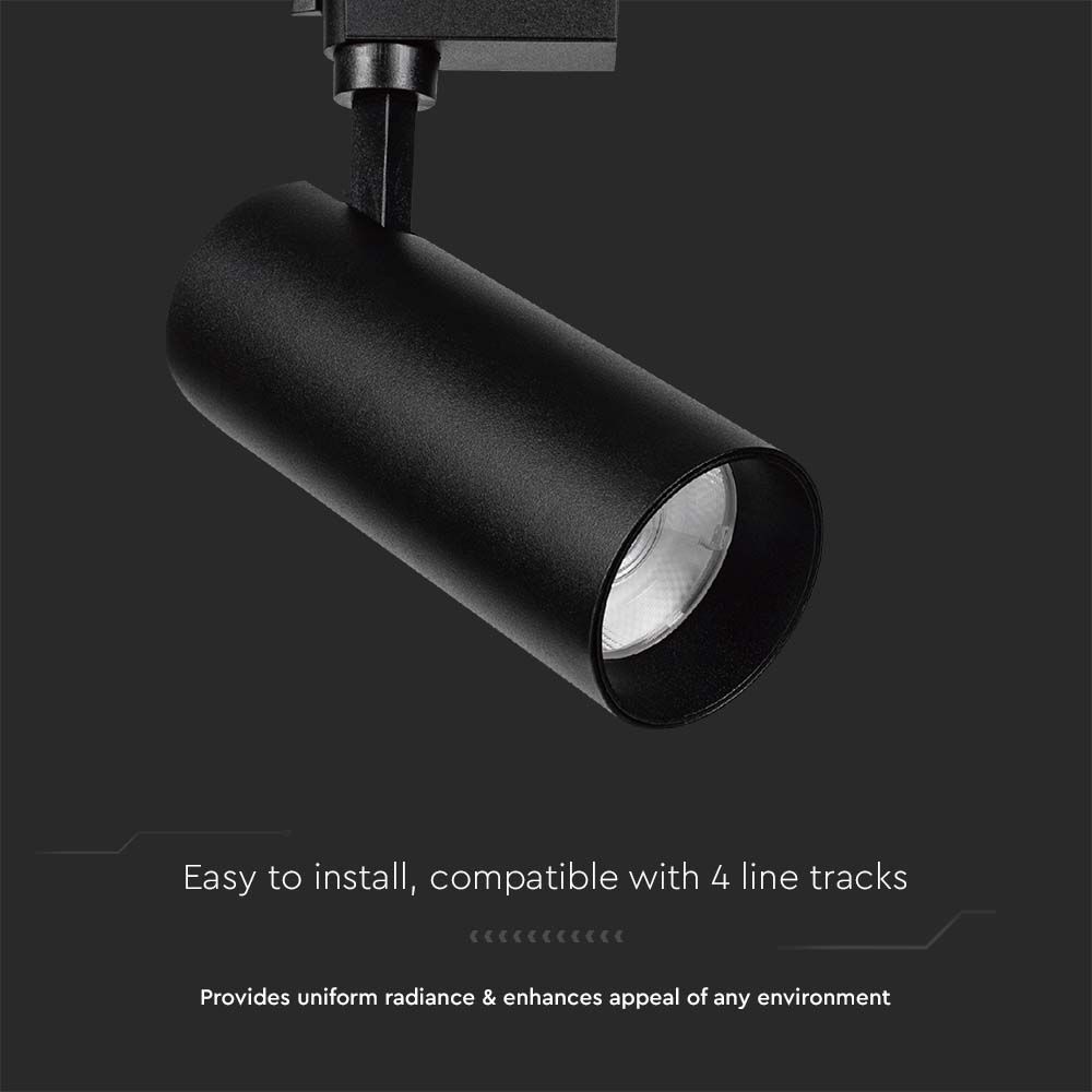 LED Tracklight SAMSUNG CHIP Black Body 4000K img 1