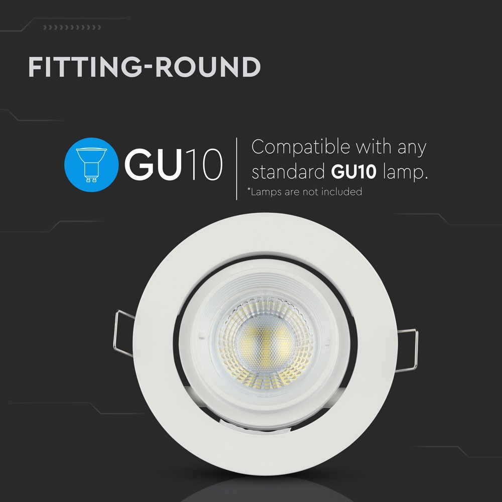 GU10 Zoom Fitting Bianco