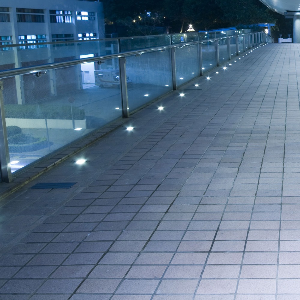 Portafaretto da interramento con corpo in acciao GU10 Nero Quadrato