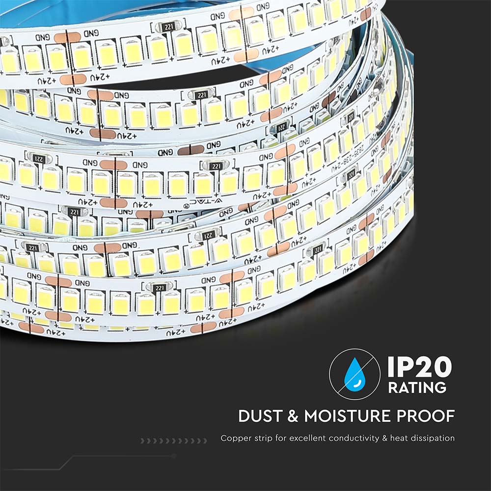 LED Strip SMD2835 - 238 LEDs 24V IP20 3000K  135LM/W img 2