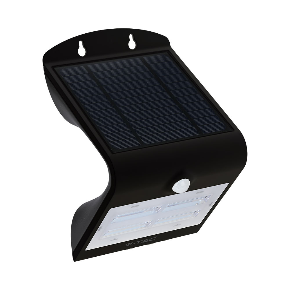 3W LED Faretto Solare 3000K+4000K Corpo Nero