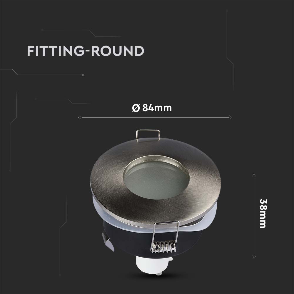 GU10 Corpo Matt Rotondo ?84 Satin Nickel