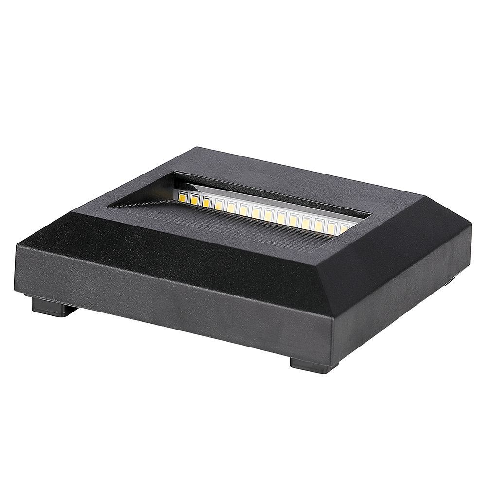 2W LED Step Black Body Square 3000K img 1