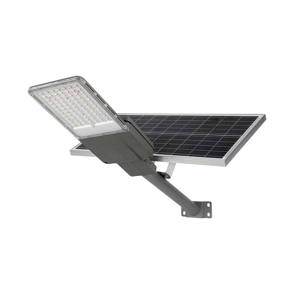 Armatura Stradale Chip Bridgelux con Pannello Solare 20W Colore Grigio 4000K IP65