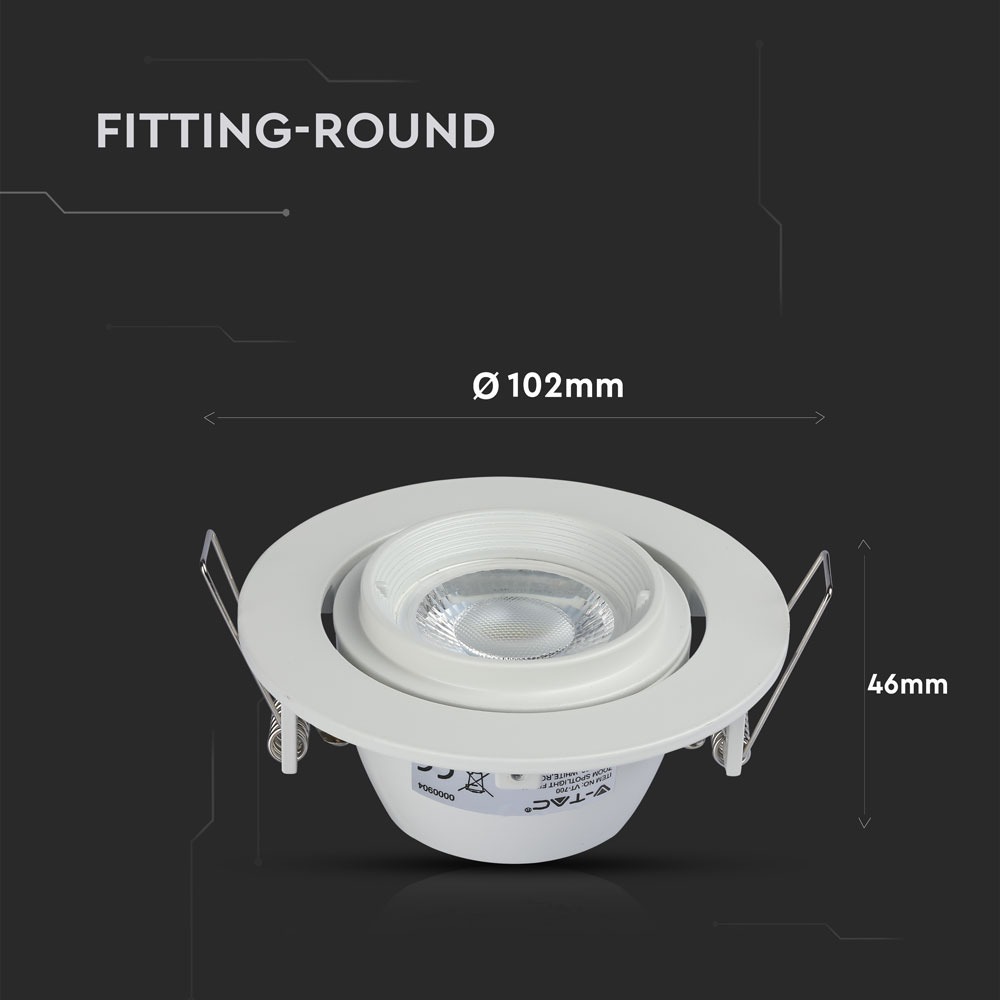 GU10 Zoom Fitting Bianco