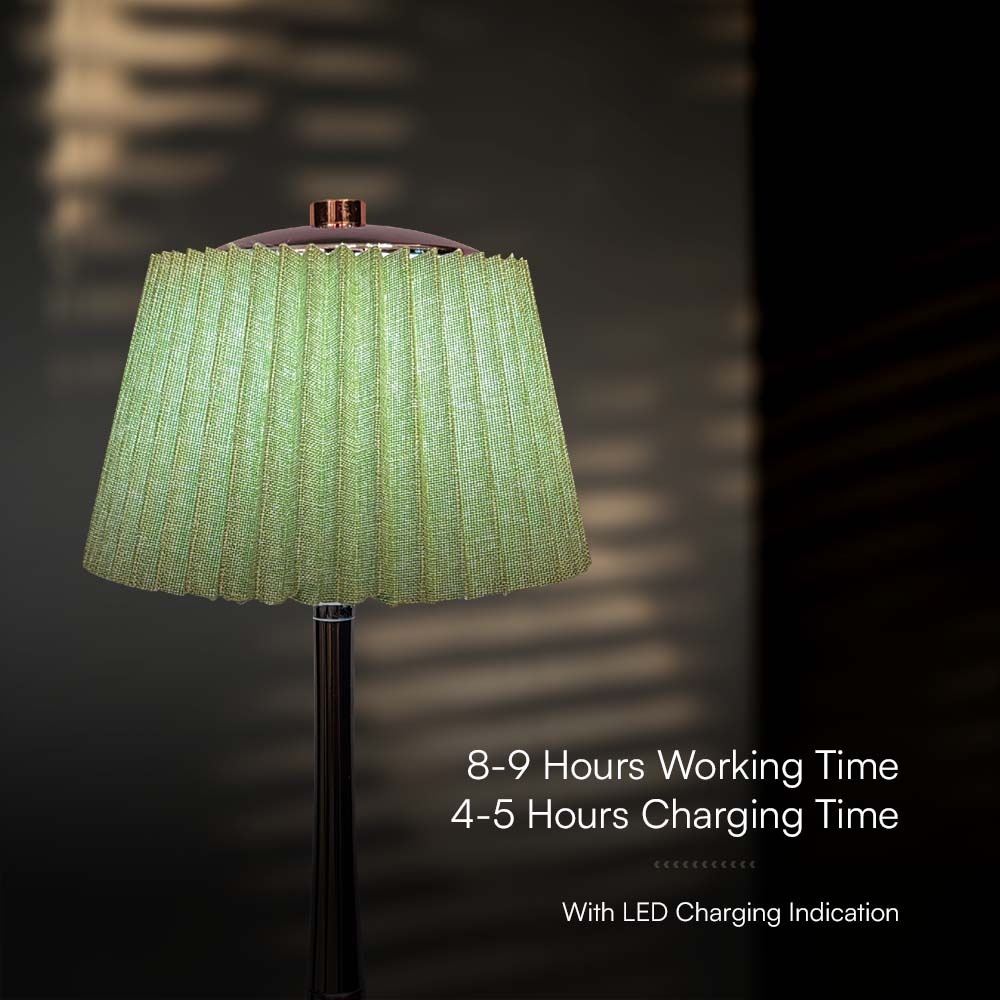 1.5W LED Table Lamp 3000K Chrome + Pale Green img 4