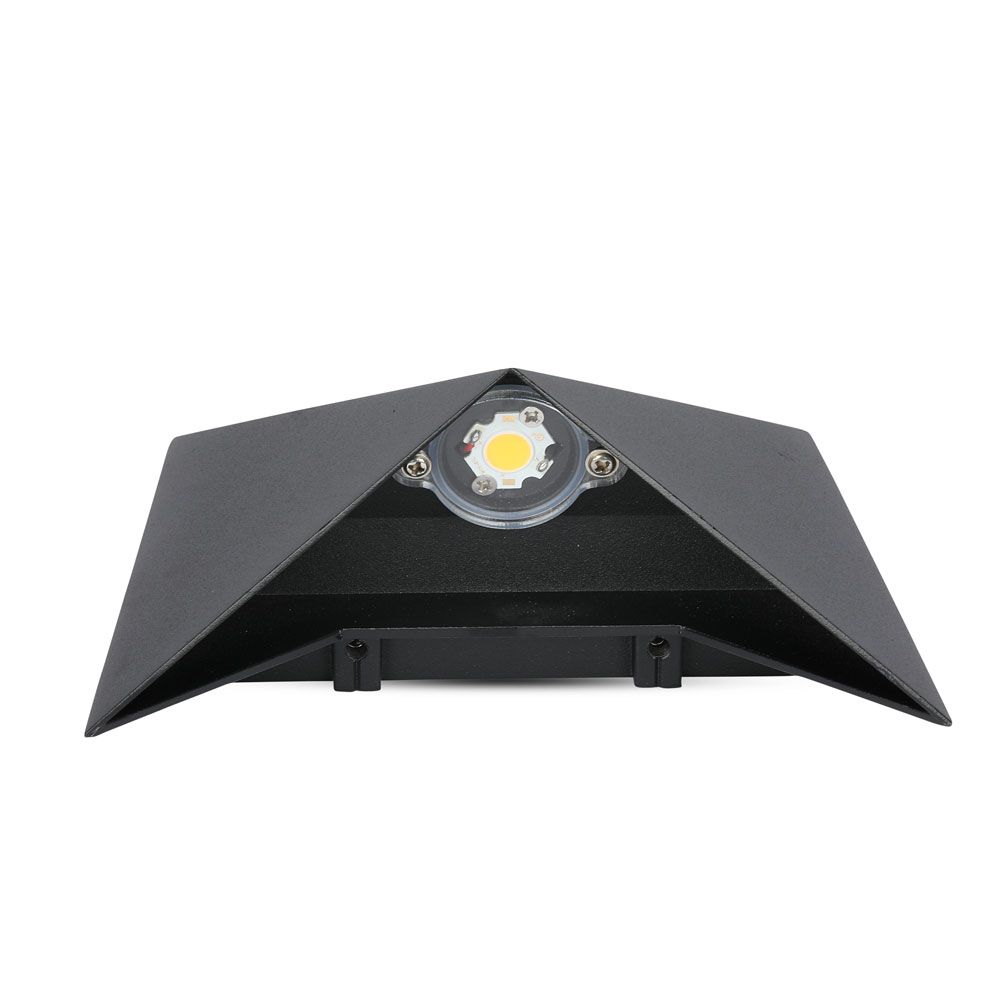 5W LED Wall Light Black Body IP65 3000K img 2