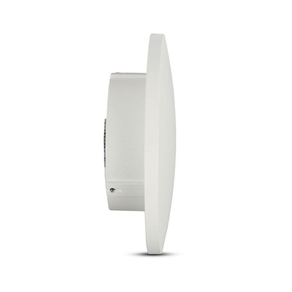 6W Wall Lamp White Body Round IP65 3000K img 1
