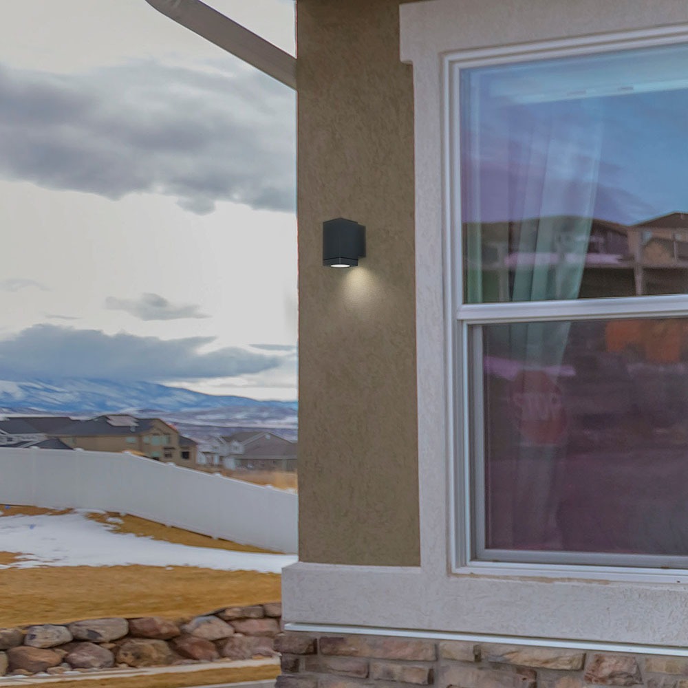 Applique GU10 nero bianco verso il basso img 1