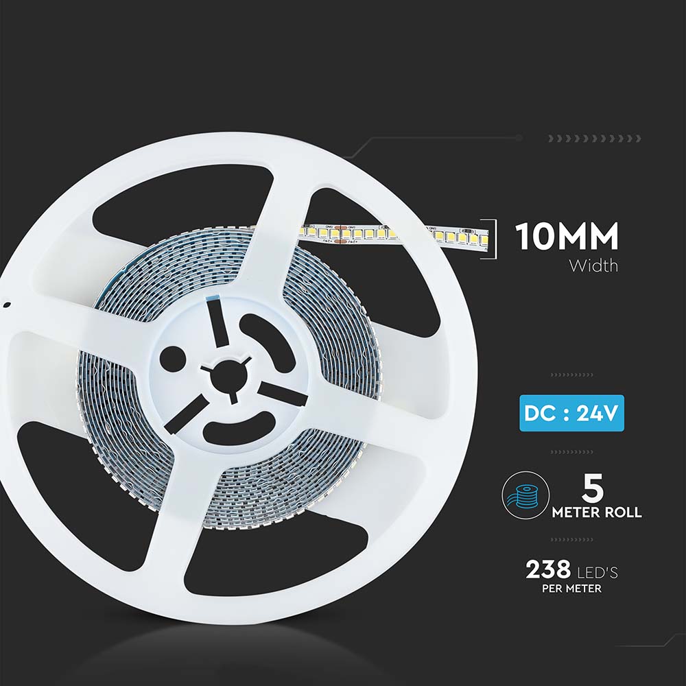 LED Strip SMD2835 - 238 LEDs 24V IP20 3000K  135LM/W img 5