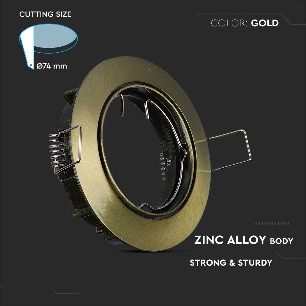 GU10 Fitting Oro rotondo mobile