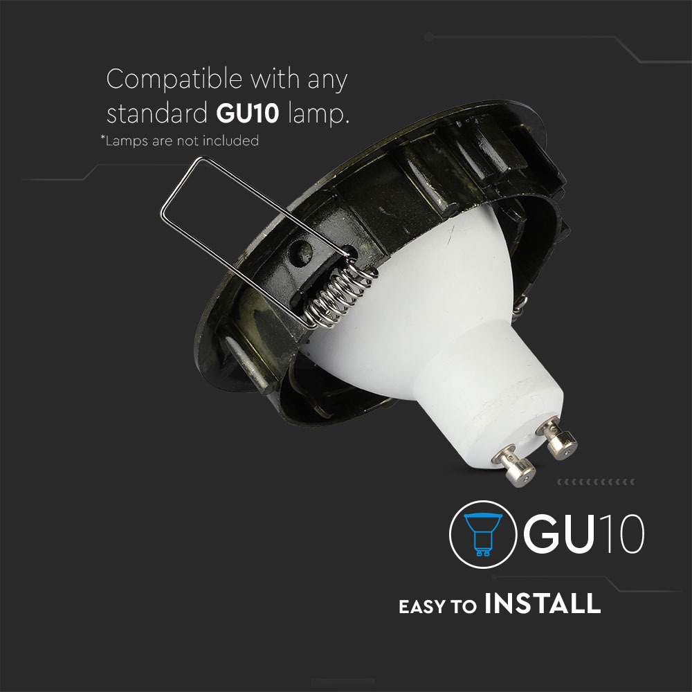 GU10 Fitting Oro rotondo mobile img 1