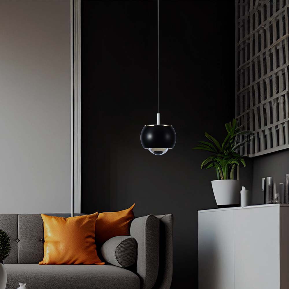 9W LED Designer Hanging Lamp (10*10*100CM) Black 3000K img 1