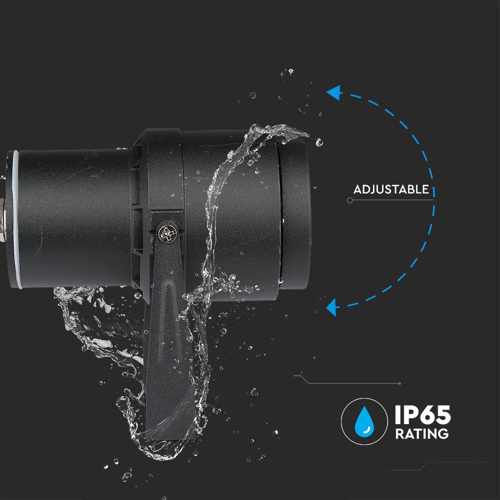 12W LED Garden Spike Lamp Black Body 3000K img 1