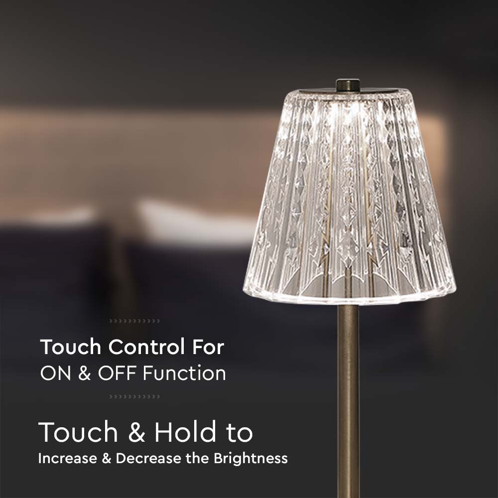 3W Led Table Lamp Nickle Sand 3in1 img 1