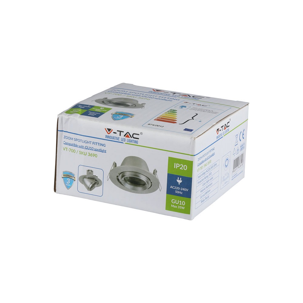 GU10 Zoom Fitting Satin Nickle