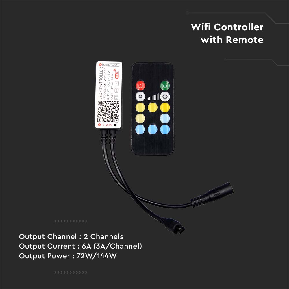 Wifi Contro Remote Control 3in1RGB 24 Buttons img 1