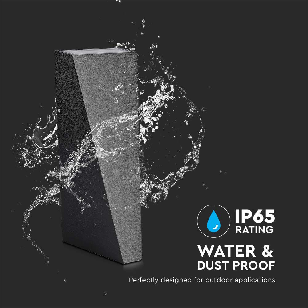 Lampada LED da Muro Doppio Fascio Luminoso Colore Nero img 1