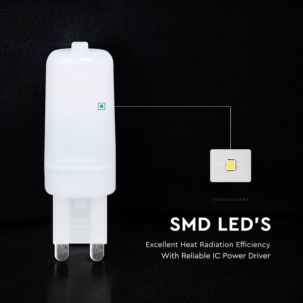 LED Spotlight Plastic 2.2W G9 6500K img 1