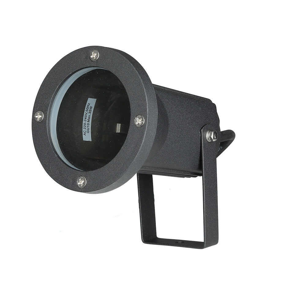 Portafaretto GU10 da Giardino con Picchetto Corpo Alluminio Nero img 5