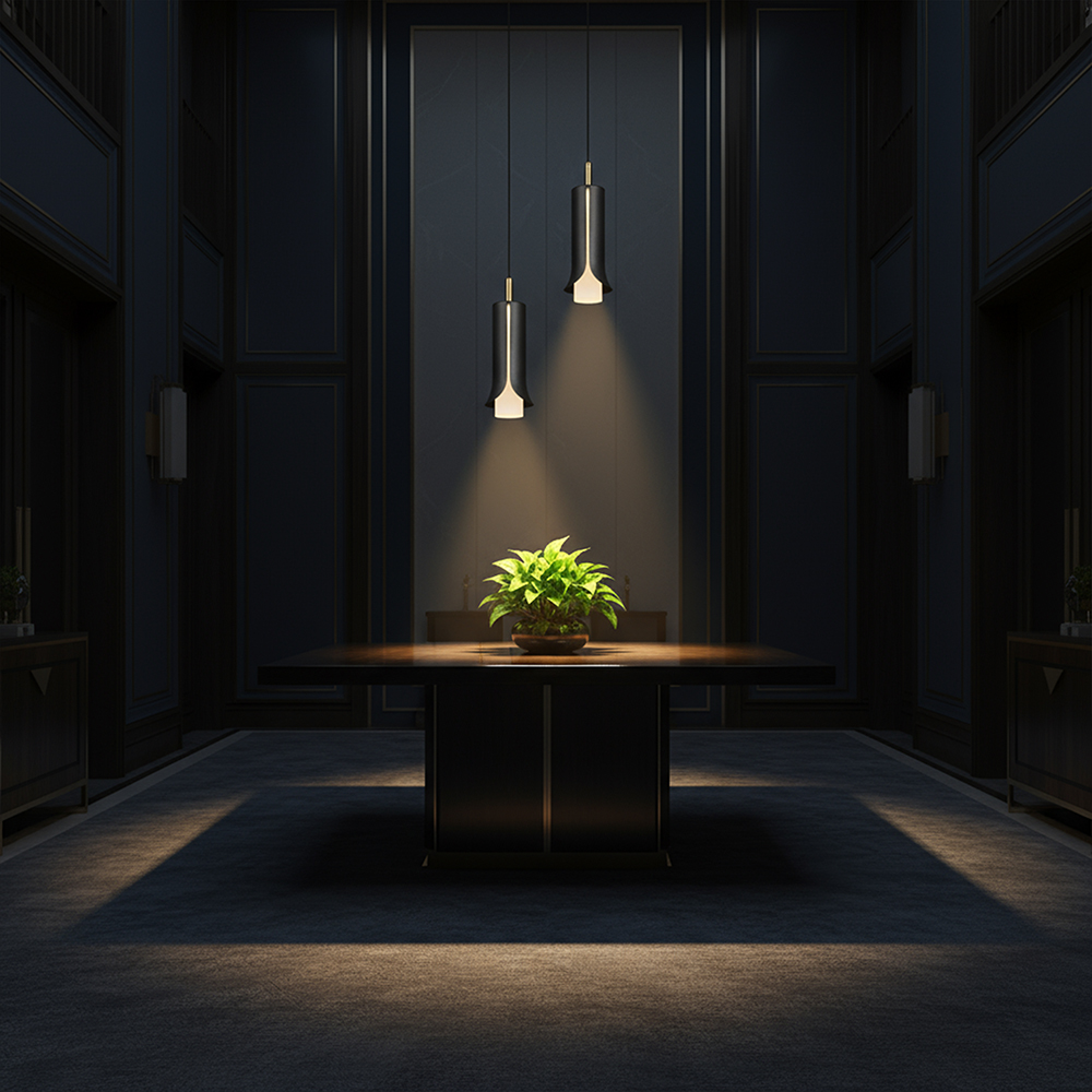 2X5W LED Decorative Hanging Lamp (D150*H30mm) 3000K Sandy Black