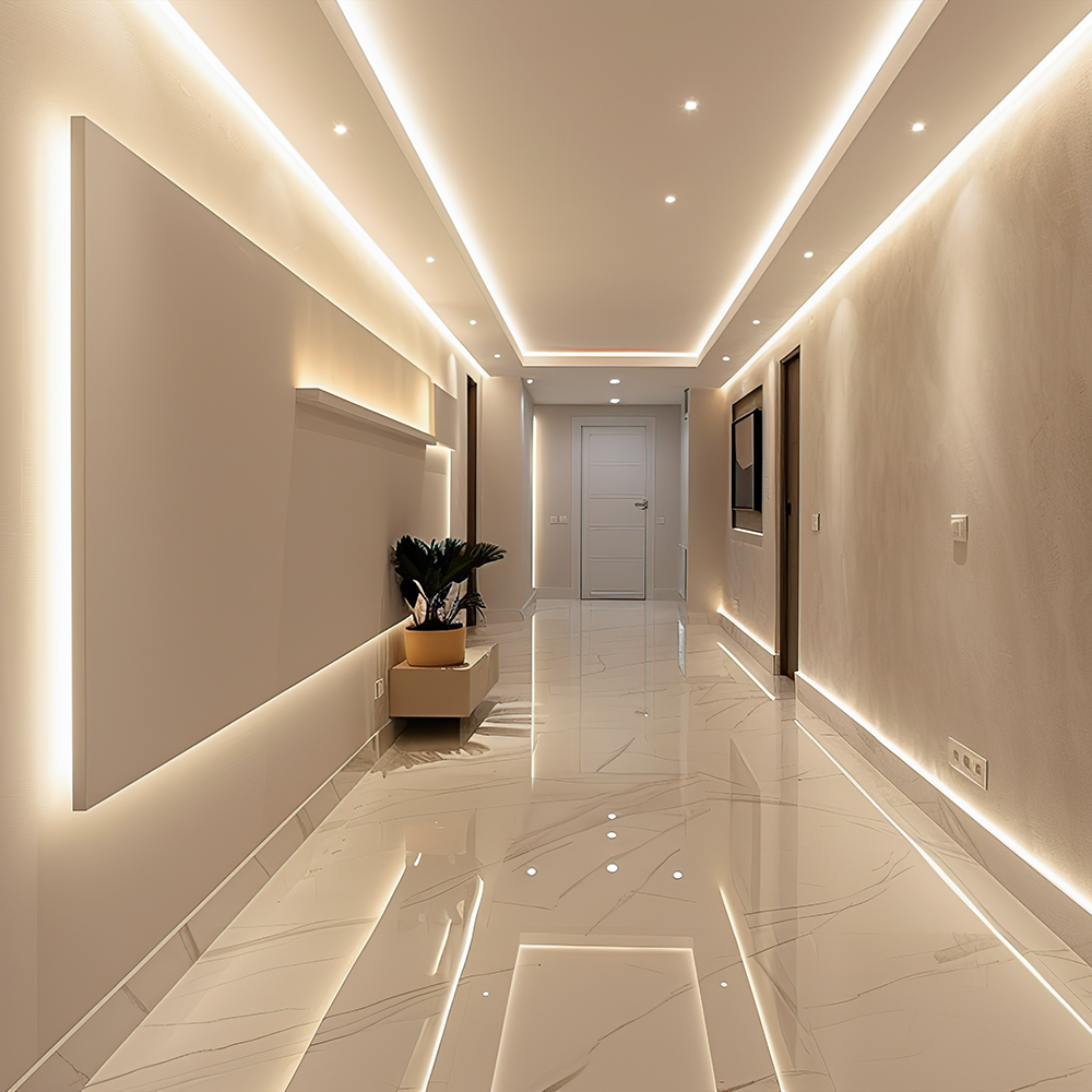 12W LED Stip Light CREE CHIP 4000K IP20 24V 8MM DOUBLE PCB img 1