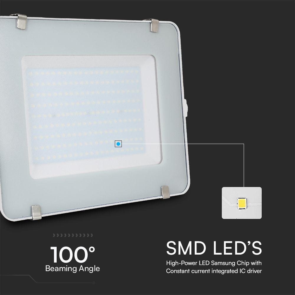 200W LED Floodlight SMD SAMSUNG CHIP G2 White Body 6400K