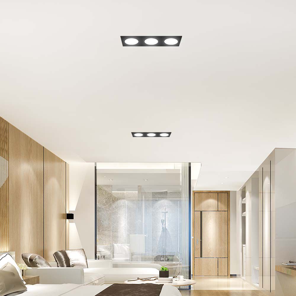 3 x AR111 Fitting Nero