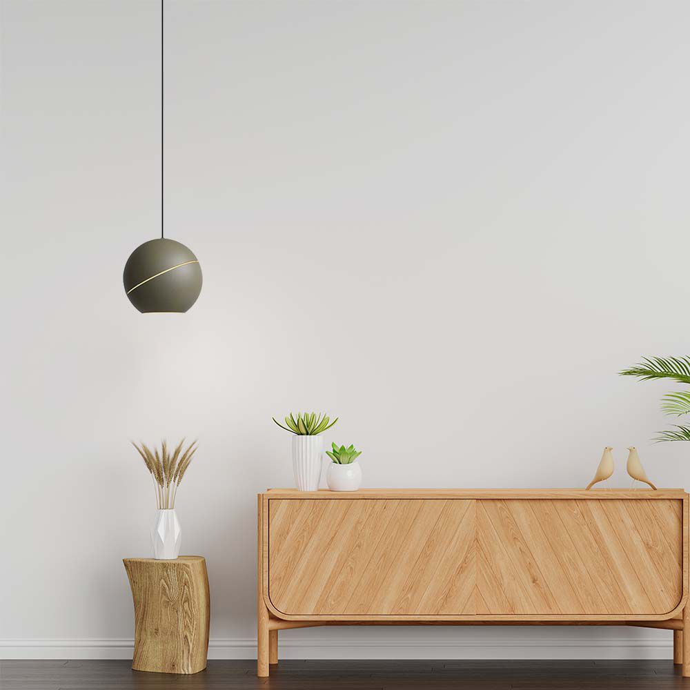 Lampadario LED a Sospensione 8.5W a Forma di Campana Colore Champagne 12x160cm Regolabile Touch On/Off